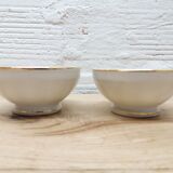 Pair white and gold bowls