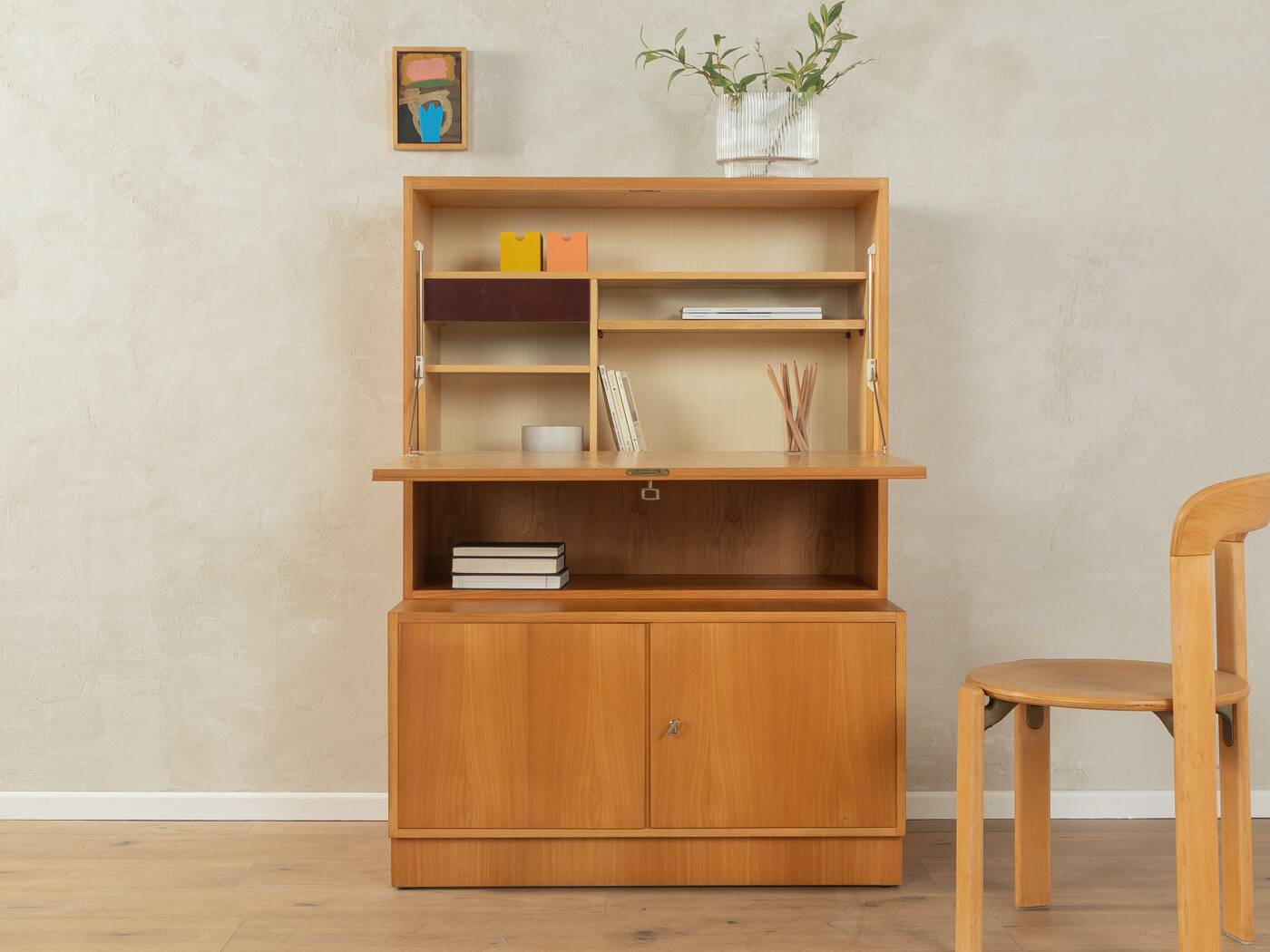 1960s two-piece secretary desk