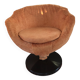 Fauteuil boule  en tissu orange, années 1970