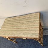 2-drawer rattan desk from the 1970