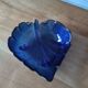 Blue glass fruit bowl