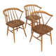 Set of 3 Scandinavian "Pinnstolar" chairs, Nesto, Nässjö, Sweden, 1960