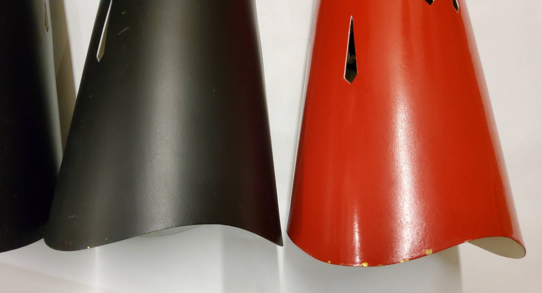 Vintage perforated metal suspensions