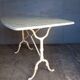 White marble bistro table 120/80