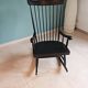 Rocking Chair Black Wood Vintage 1960 — Scandinavian Style