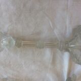 2 candlesticks in cast glass from the 1940s