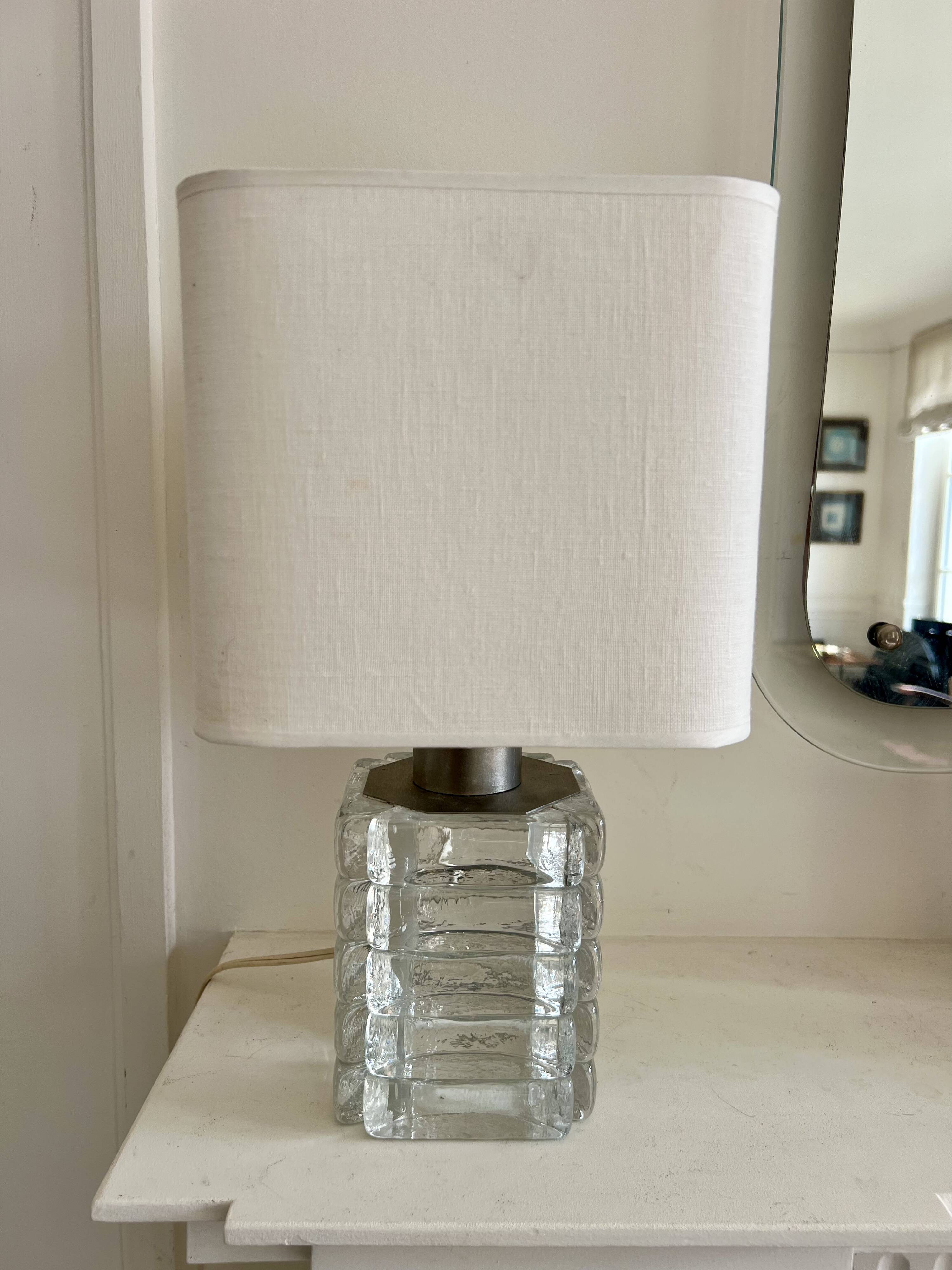 Murano glass table lamp by Poliarte, Italy, 1960s (2 available)