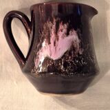 Vallauris milk jug, glazed ceramic, brown old rose A152-2
