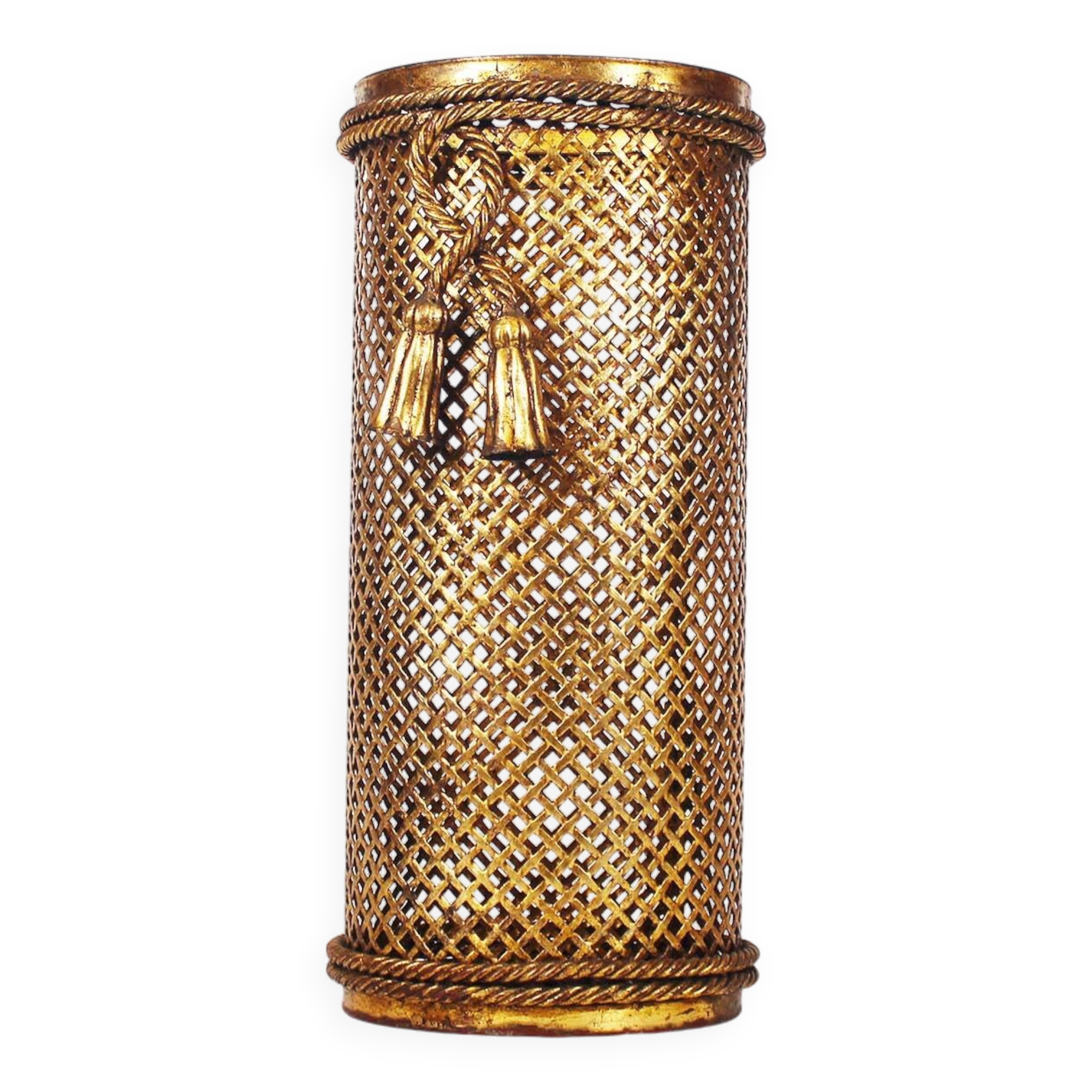 Tall Gilt Tassel Umbrella Stand by Li Puma Firenze