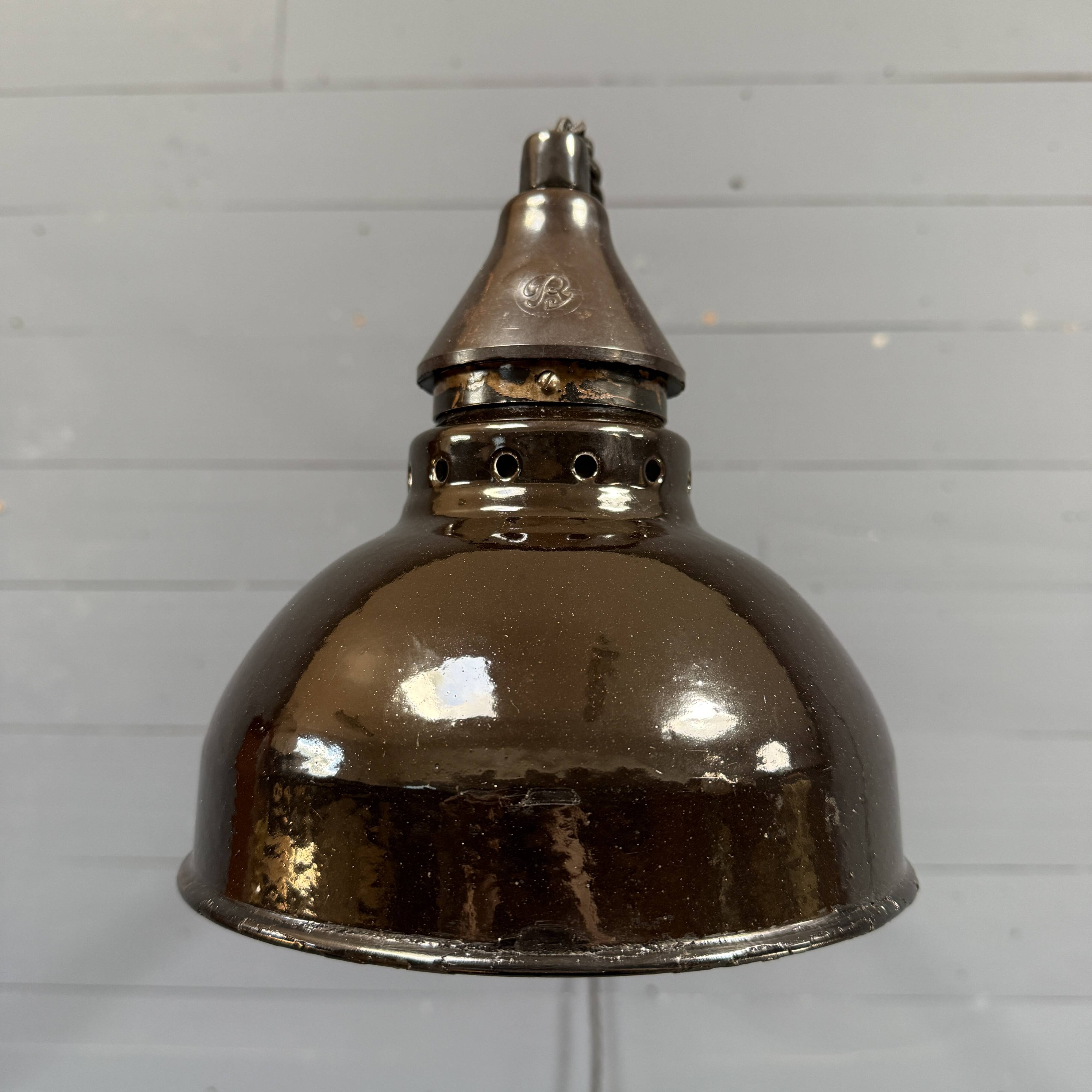 Early Rademacher wall lamp with large enamel shade
