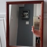 Varnished wooden mirror to install or hang 20x26cm