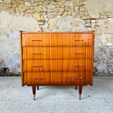 Vintage chest of drawers with 4 drawers by Capelle, circa 60's