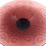 Art deco violet glass centerpiece, Le Verre Francais, Charles Schneider, France, 1930s