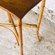 Large vintage side table in bamboo and rattan, circa 1930's