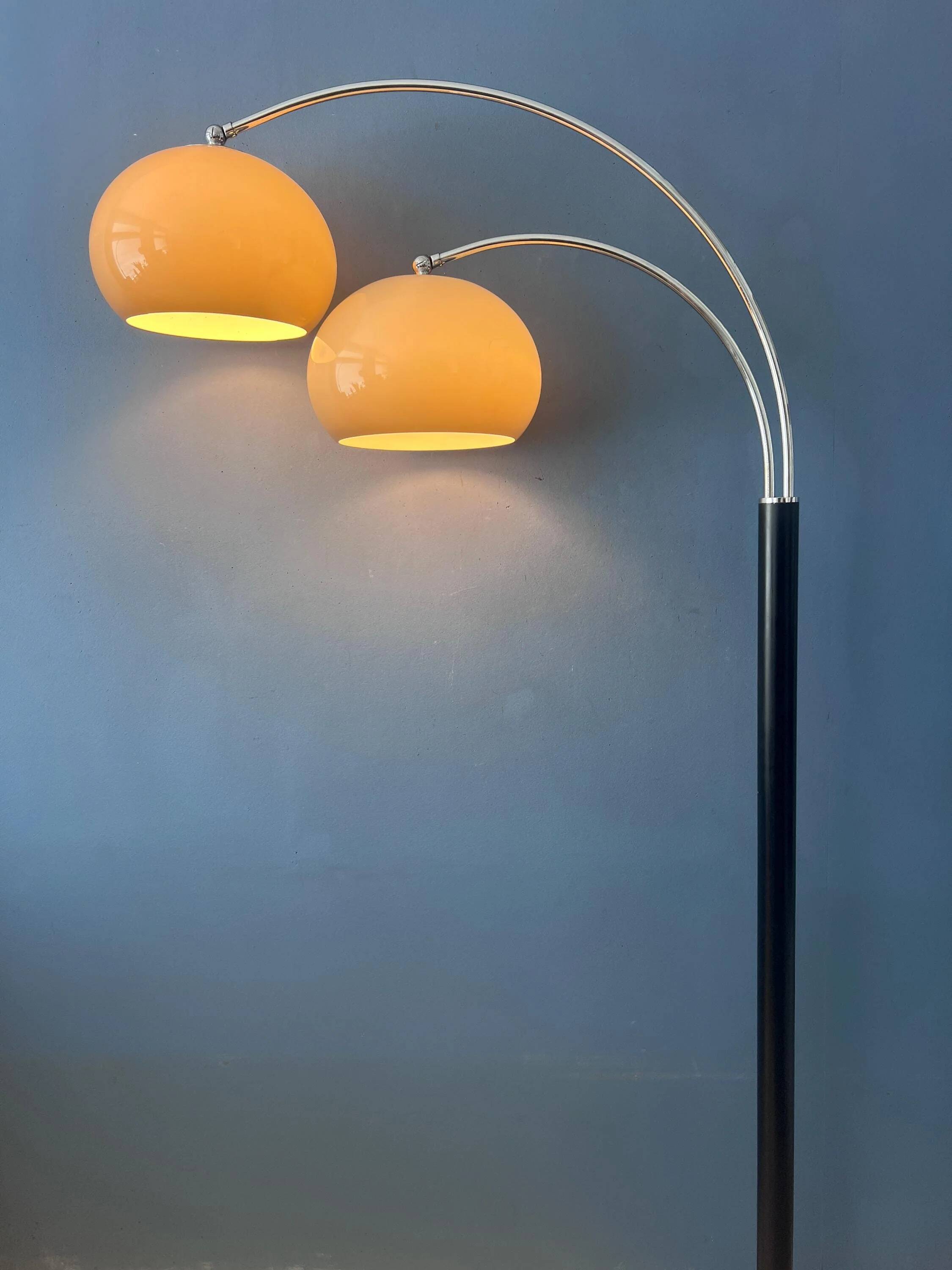 Dijkstra Mid-Century double arc mushroom floor lamp