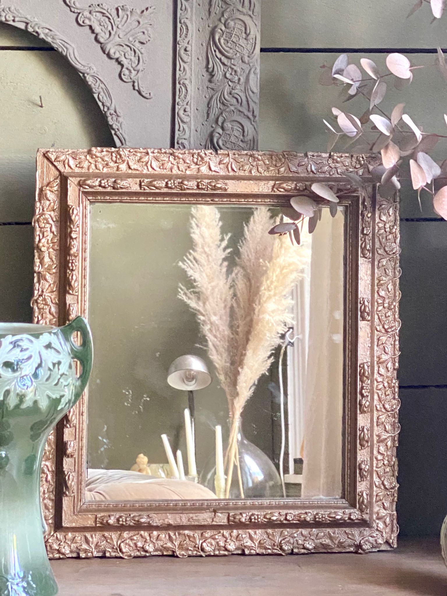 Ancien miroir doré début XXEME