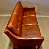 3-seater leather sofa Scandinavian design 1950.