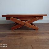 Coffee table in pine Pierre Beguet 70s