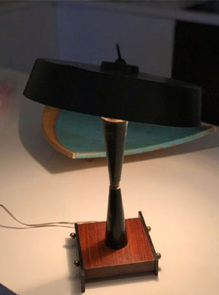 Lampe de table années 50 Oscar Torlasco