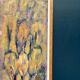 Large Swedish Oil on Panel – "Green Composition" – Signed – Vintage and Recently Framed – 77 × 41 cm (30.3 in × 16.1 in)