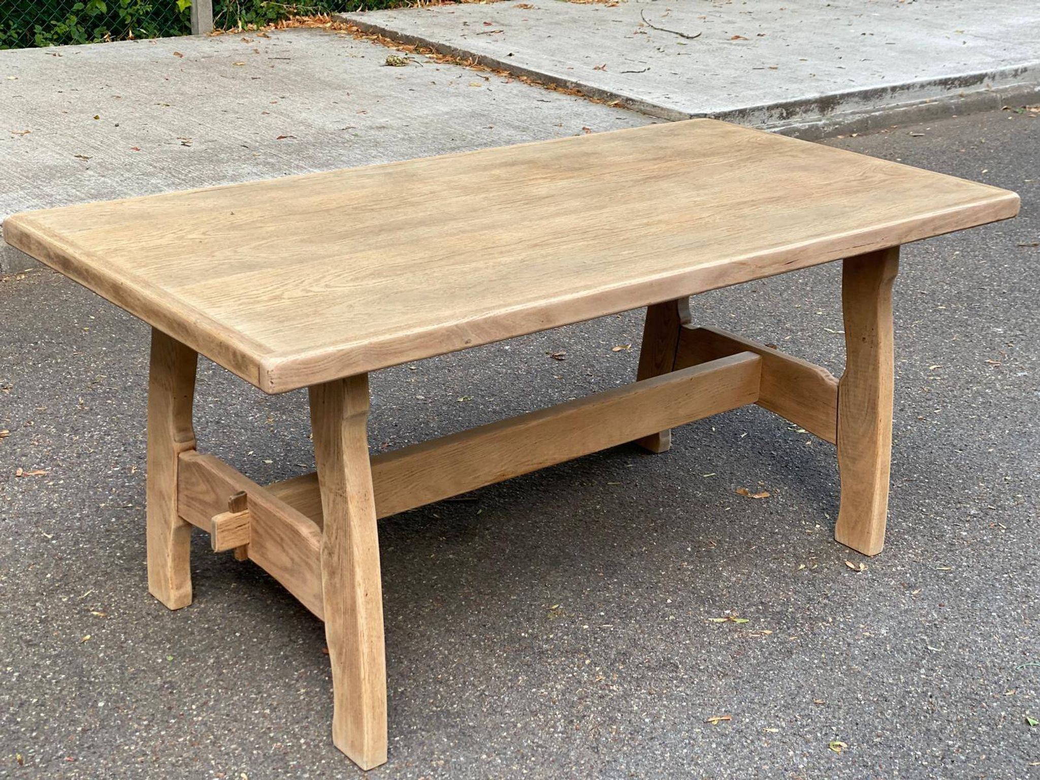 Monastery dining table stripped in oak 170cm 1950s