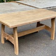 Monastery dining table stripped in oak 170cm 1950s