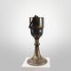 Art Deco silvered copper Champagne bucket on stand, France 1910
