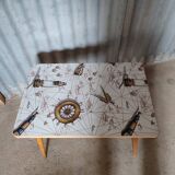 Vintage compass leg table