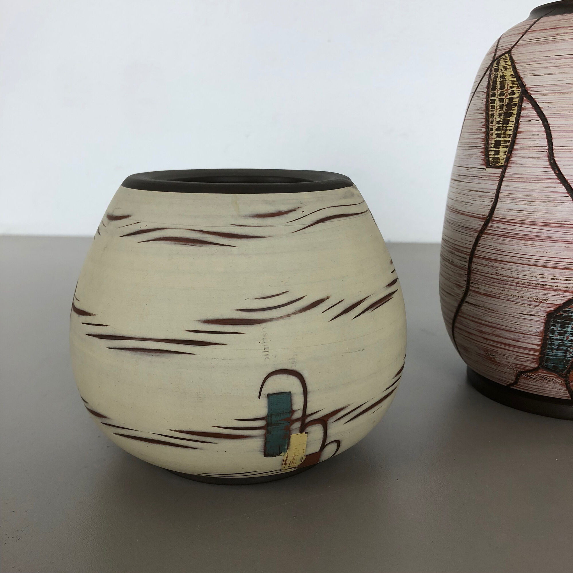 Set of 3 Ceramic Pottery Vase by Sawa Ceramic Franz Schwaderlapp, Germany 1960s