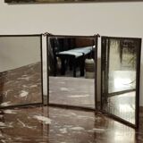 Miroir vintage 1920 triptyque de barbier