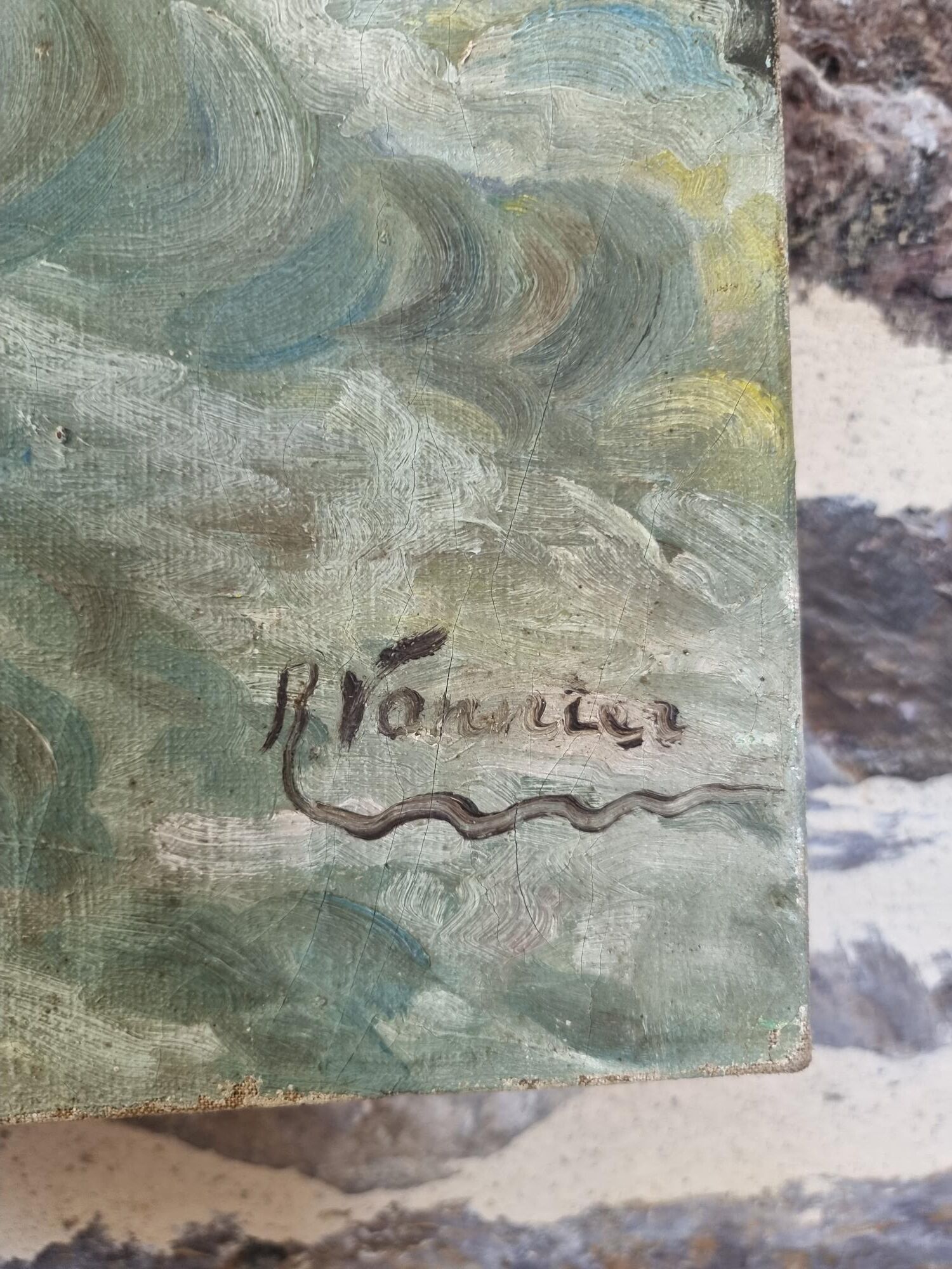 Oil painting Breton Landscape, Sea Landscape