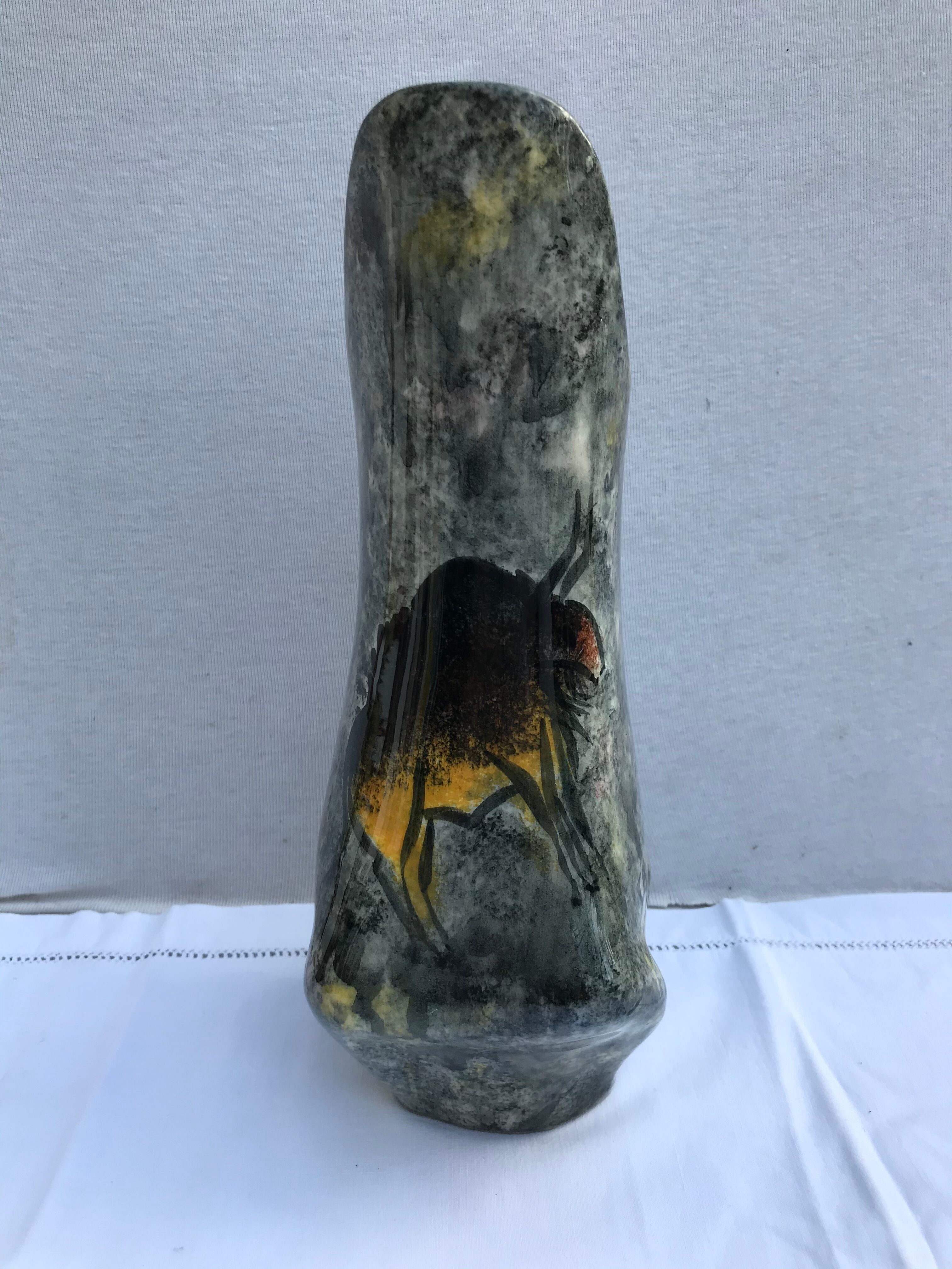 Former pitcher ceramics enameled grey