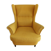 Yellow-eared armchair and its footrest
