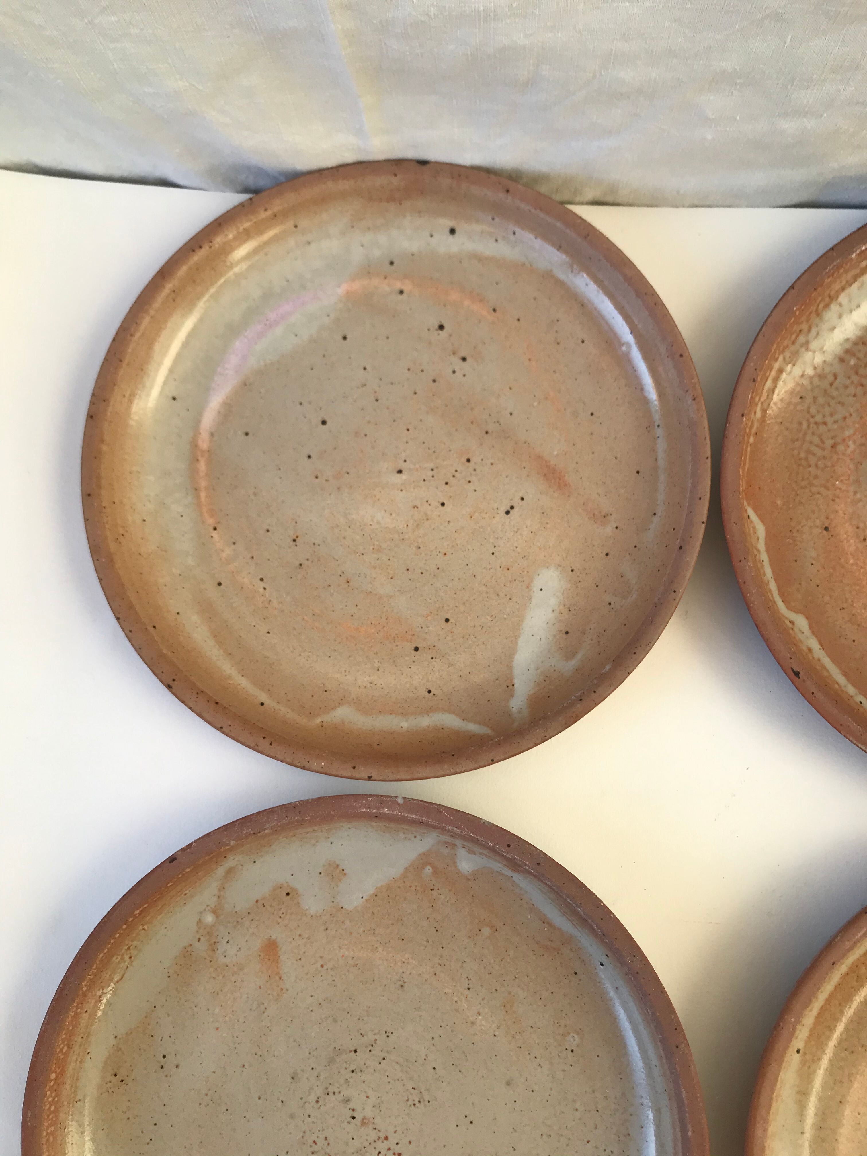 10 small plates made of vintage sandstone
