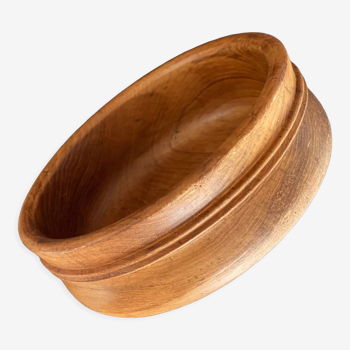 Mid century solid teak wooden bowl / fruitbowl