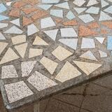 50s garden table in cement and tiles