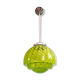 Grande suspension en vert moucheté vert et blanc, mid-century