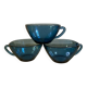 70s transparent blue coffee cups