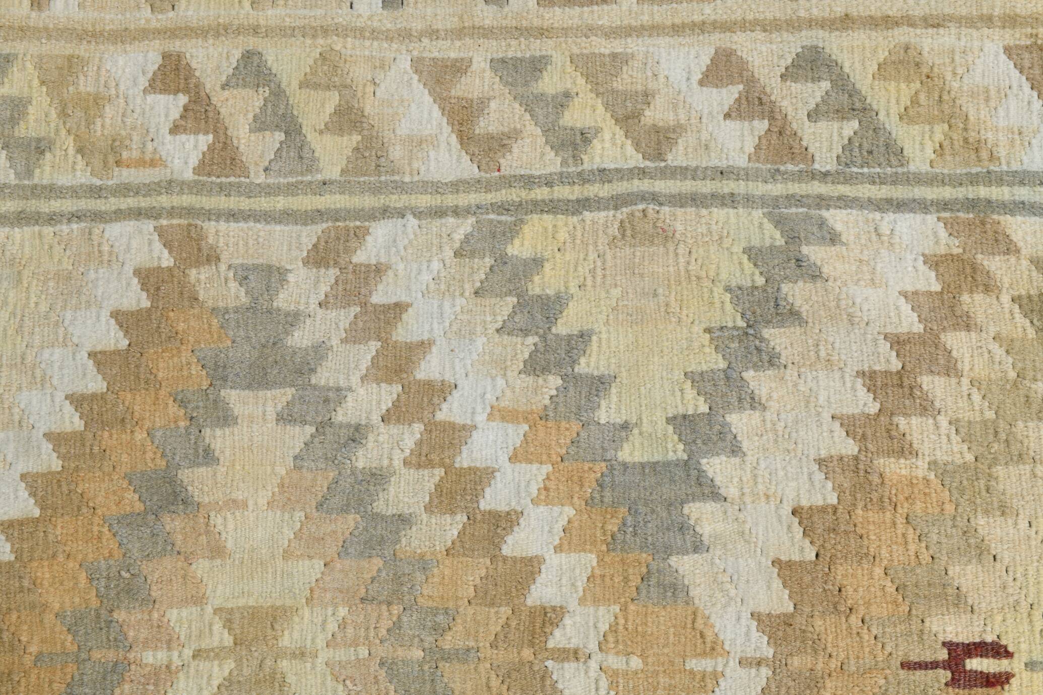 Tapis de couloir Kilim beige et bleu délavé 3x8, tapis turc, décoration de ferme, 81x254 cm