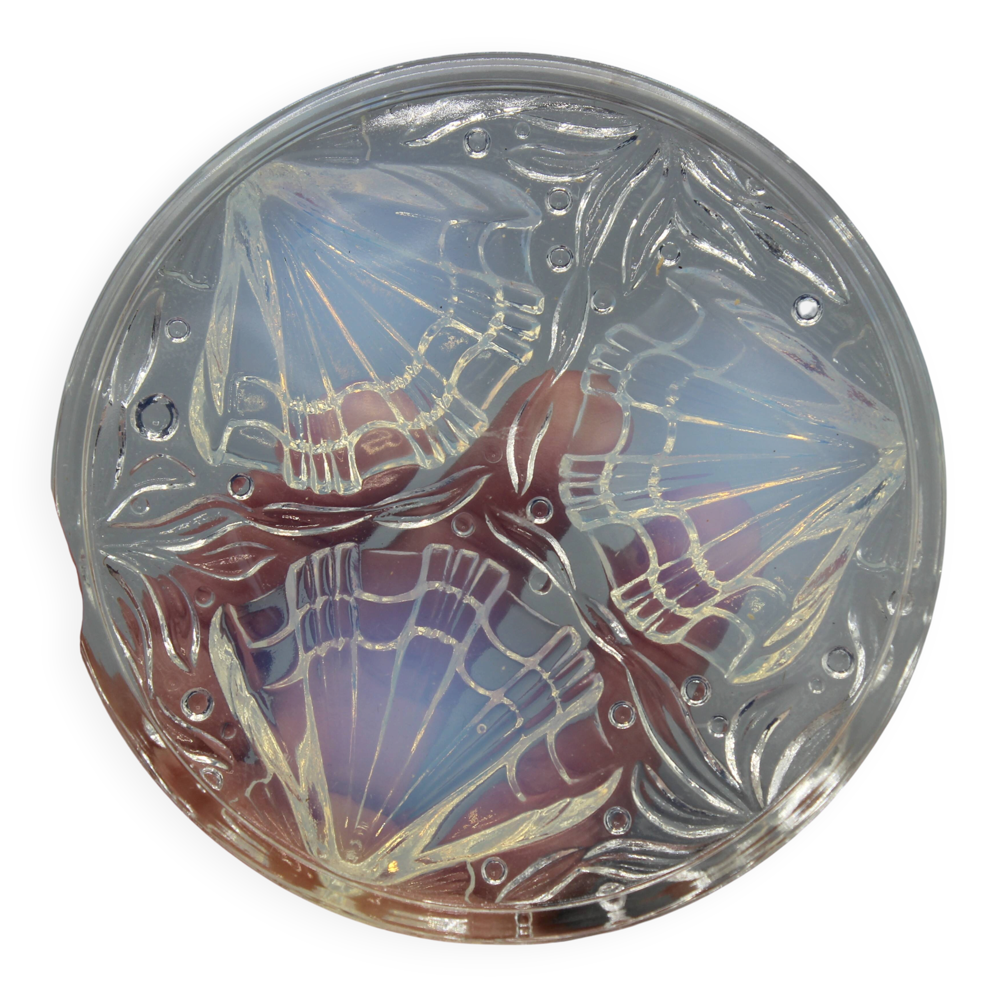 Dessous de carafe bouteille verre opalescent verlys sabino lalique #2
