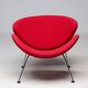 Mid-century modern chair with red and orange slices by Pierre Paulin