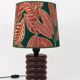 Mid-century table or accent lamp, turned wooden base, Sweden, 1970s
