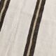 5x7 Turkish Hand-Woven Beige & Brown Striped Kilim Carpet, 144x202Cm