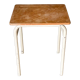School desk 1960 white lacquered metal wooden top