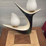 Very beautiful vintage design lamp from the 50s in iridescent ceramic VERCERAM