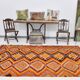 6x9 Orange & Balck Handmade Tribal Vintage Kilim Rug