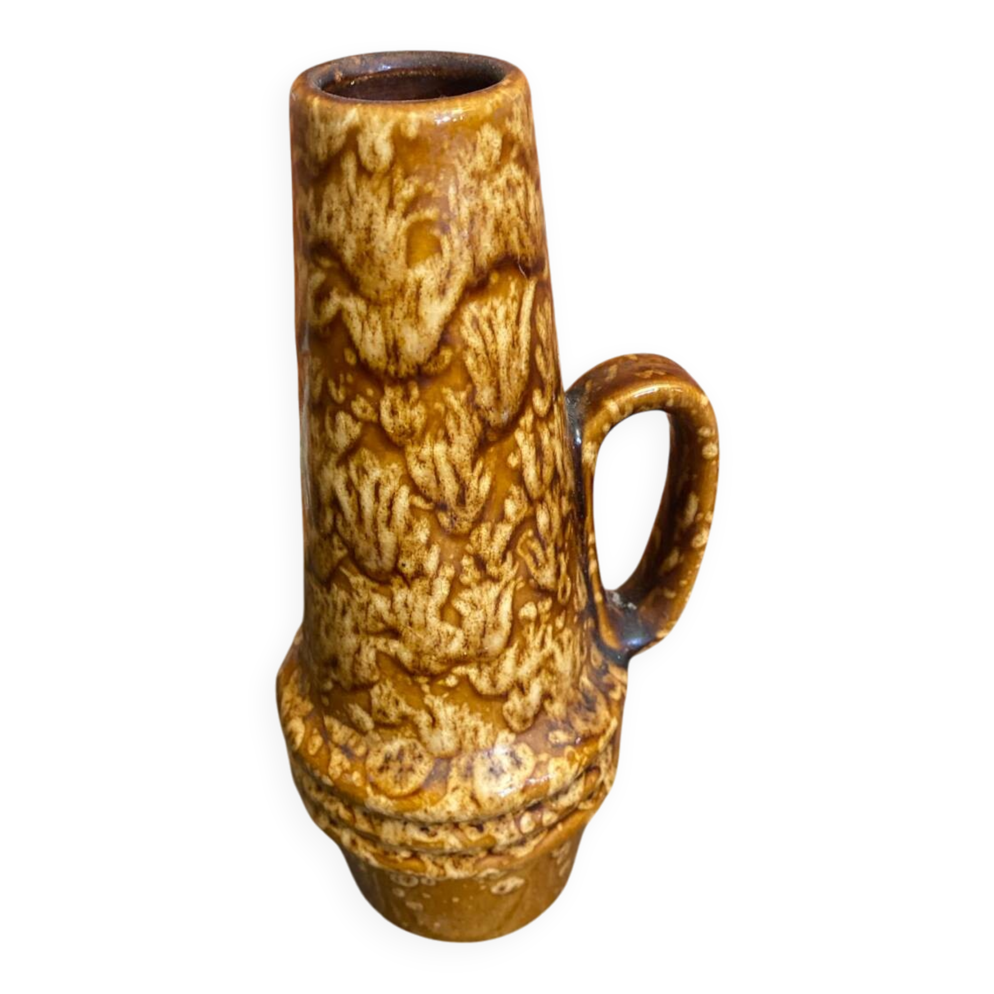 Brown ceramic vase West Germany, 1960s