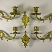 PAIR OF BRONZE WALL LIGHTS/CHANDELIERS