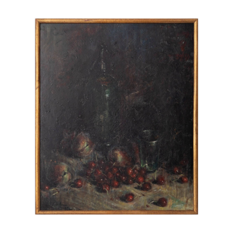 Atmospheric Still Life Oil Study - Signed & Inscribed on Reverse.