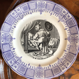 Lot of three plates Sarreguemines